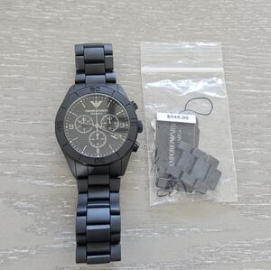 Emporio Armani Ceramcia Black Chronograph Watch